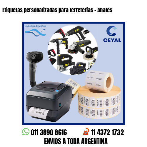 Etiquetas personalizadas para ferreterías – Anafes