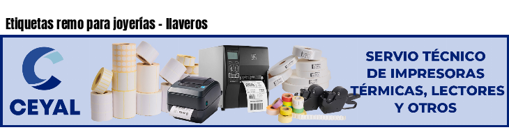 Etiquetas remo para joyerías - llaveros