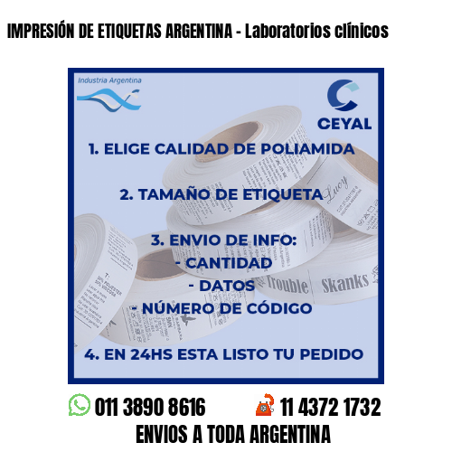 IMPRESIÓN DE ETIQUETAS ARGENTINA – Laboratorios clínicos