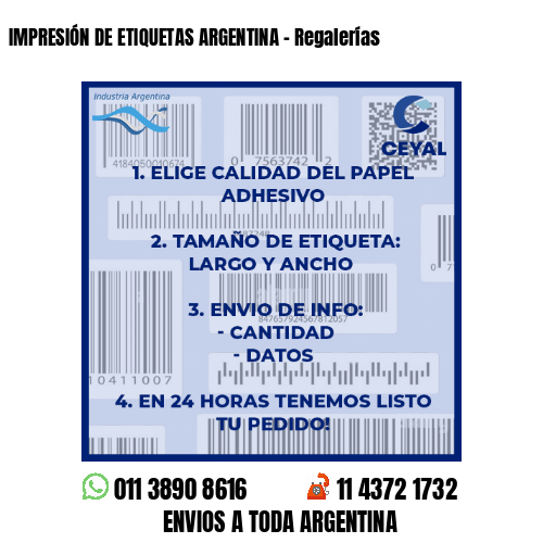 IMPRESIÓN DE ETIQUETAS ARGENTINA – Regalerías