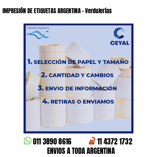 IMPRESIÓN DE ETIQUETAS ARGENTINA – Verdulerías