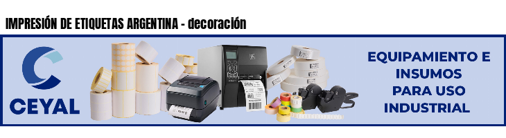IMPRESIÓN DE ETIQUETAS ARGENTINA - decoración