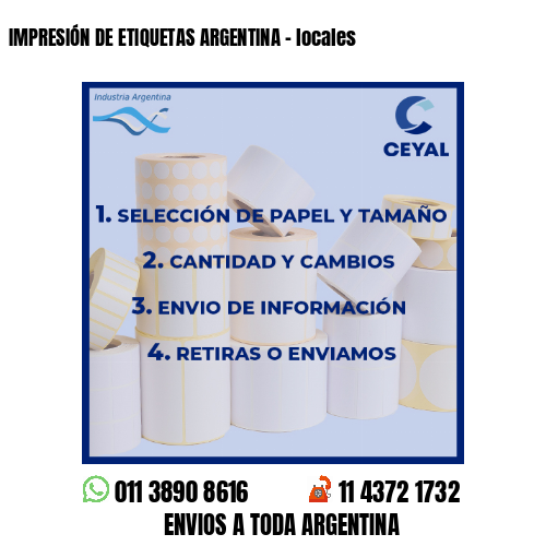 IMPRESIÓN DE ETIQUETAS ARGENTINA – locales