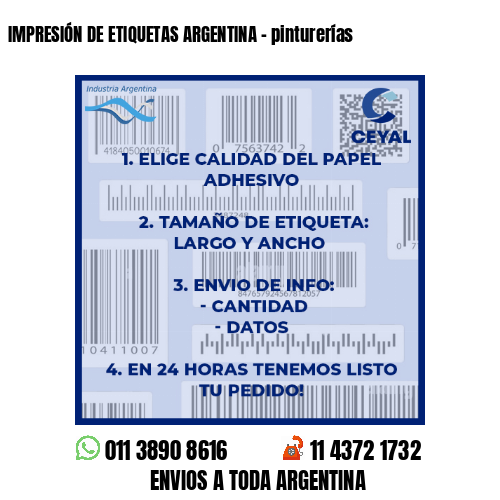 IMPRESIÓN DE ETIQUETAS ARGENTINA – pinturerías