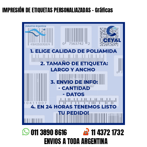 IMPRESIÓN DE ETIQUETAS PERSONALIAZADAS - Gráficas