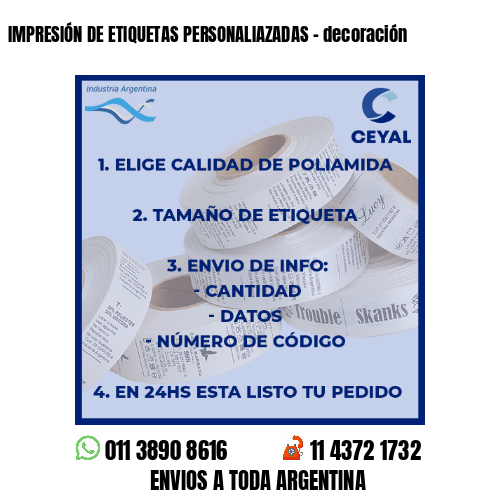 IMPRESIÓN DE ETIQUETAS PERSONALIAZADAS – decoración