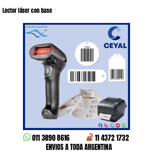 Lector láser con base