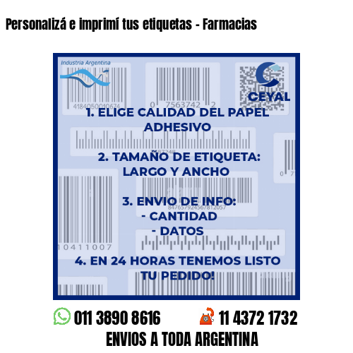 Personalizá e imprimí tus etiquetas – Farmacias
