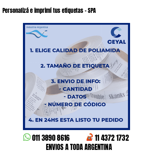 Personalizá e imprimí tus etiquetas – SPA
