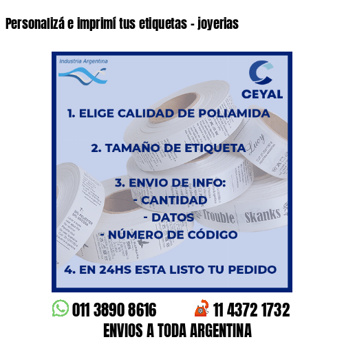 Personalizá e imprimí tus etiquetas – joyerias
