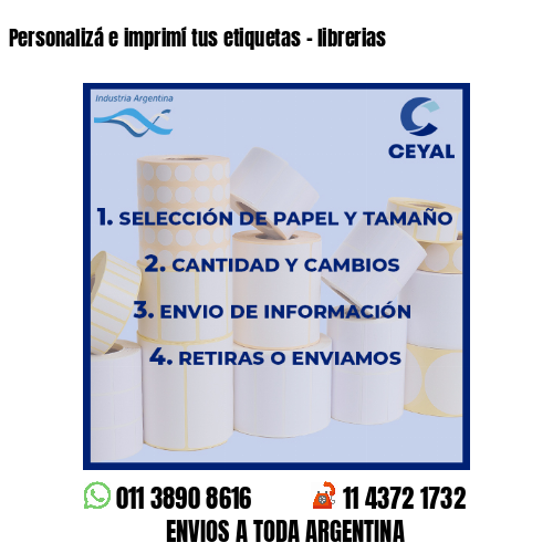 Personalizá e imprimí tus etiquetas – librerias