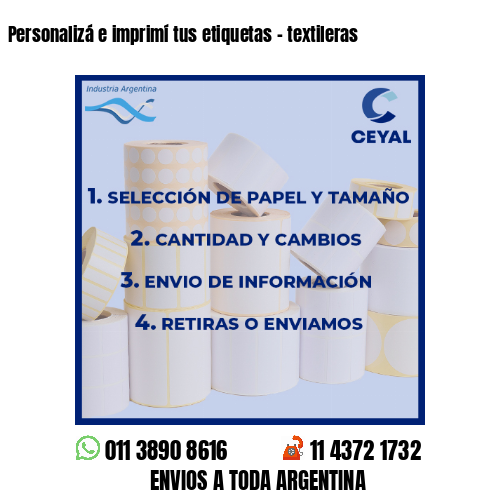 Personalizá e imprimí tus etiquetas – textileras