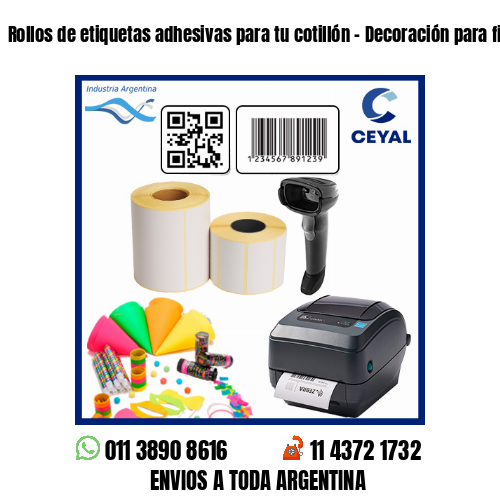 Rollos de etiquetas adhesivas para tu cotillón – Decoración para fiestas