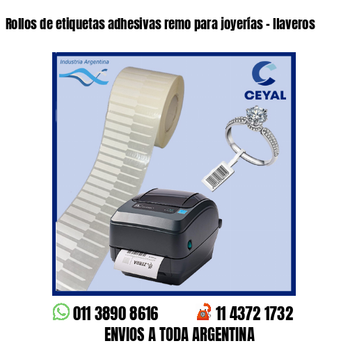 Rollos de etiquetas adhesivas remo para joyerías – llaveros