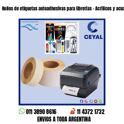 Rollos de etiquetas autoadhesivas para librerías – Acrílicos y acuarelas