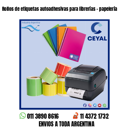 Rollos de etiquetas autoadhesivas para librerías – papelería