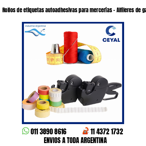 Rollos de etiquetas autoadhesivas para mercerías – Alfileres de gancho