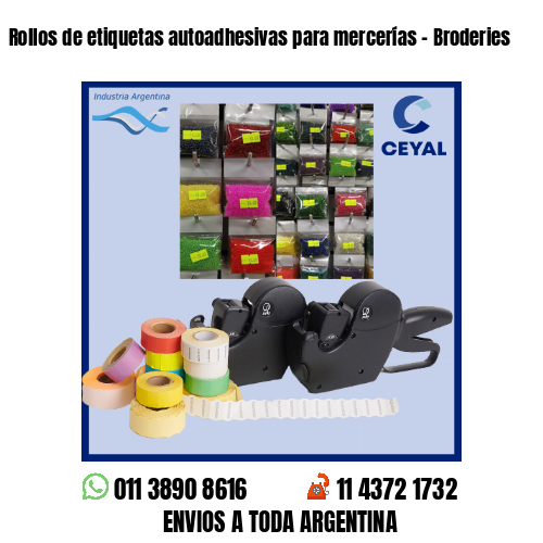 Rollos de etiquetas autoadhesivas para mercerías – Broderies