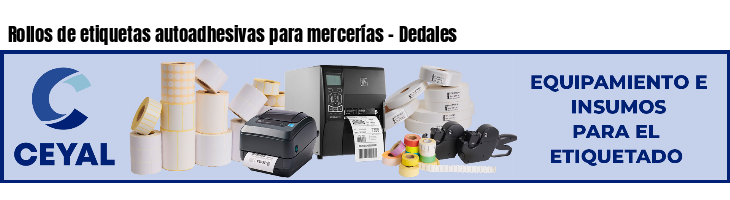 Rollos de etiquetas autoadhesivas para mercerías - Dedales