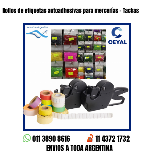 Rollos de etiquetas autoadhesivas para mercerías – Tachas