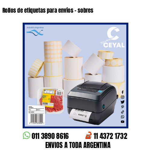 Rollos de etiquetas para envíos – sobres
