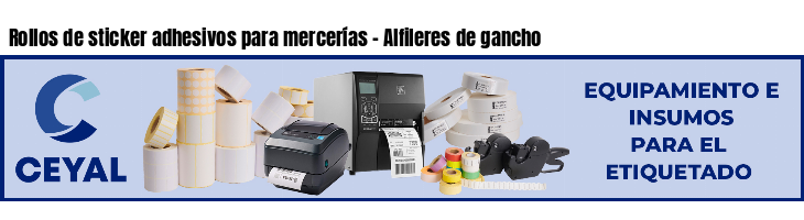 Rollos de sticker adhesivos para mercerías - Alfileres de gancho