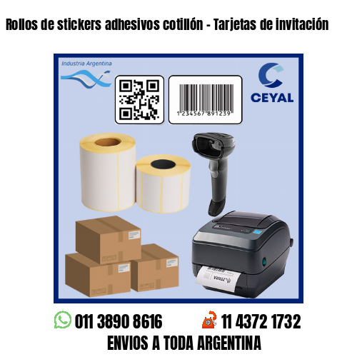 Rollos de stickers adhesivos cotillón – Tarjetas de invitación