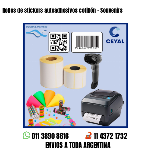 Rollos de stickers autoadhesivos cotillón – Souvenirs