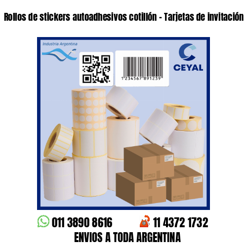 Rollos de stickers autoadhesivos cotillón – Tarjetas de invitación