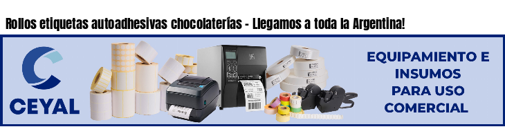 Rollos etiquetas autoadhesivas chocolaterías - Llegamos a toda la Argentina!