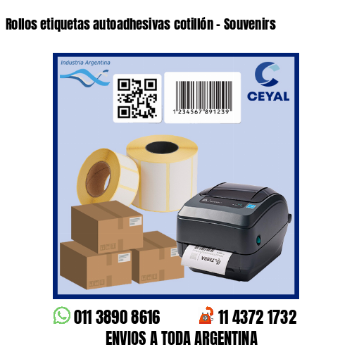 Rollos etiquetas autoadhesivas cotillón – Souvenirs