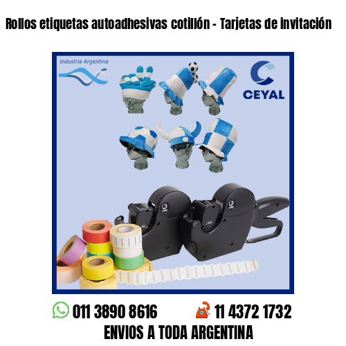 Rollos etiquetas autoadhesivas cotillón – Tarjetas de invitación