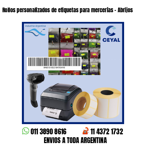 Rollos personalizados de etiquetas para mercerías – Abrijos