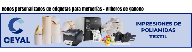 Rollos personalizados de etiquetas para mercerías - Alfileres de gancho