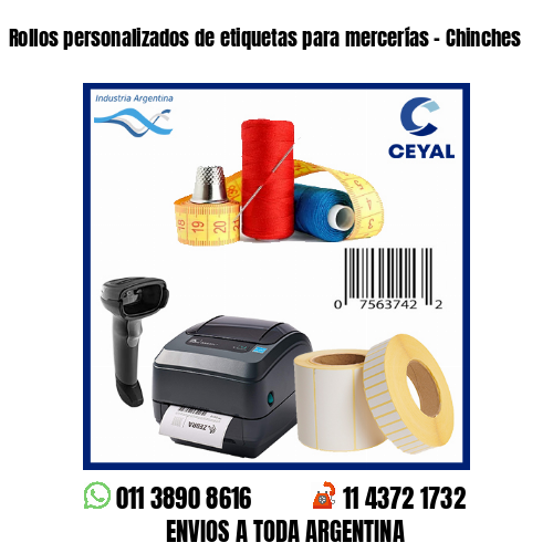 Rollos personalizados de etiquetas para mercerías – Chinches