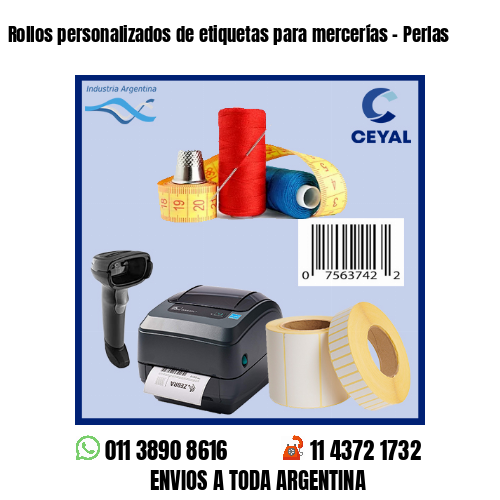 Rollos personalizados de etiquetas para mercerías – Perlas