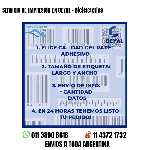 SERVICIO DE IMPRESIÓN EN CEYAL – Bicicleterías
