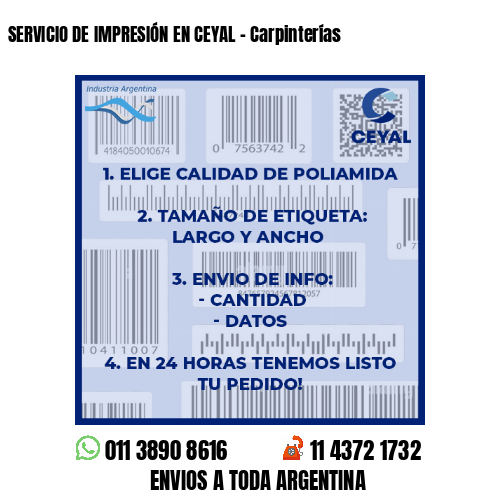 SERVICIO DE IMPRESIÓN EN CEYAL – Carpinterías