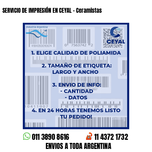 SERVICIO DE IMPRESIÓN EN CEYAL – Ceramistas