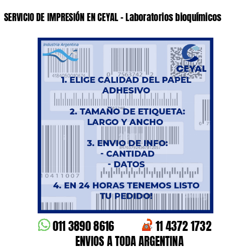 SERVICIO DE IMPRESIÓN EN CEYAL – Laboratorios bioquímicos