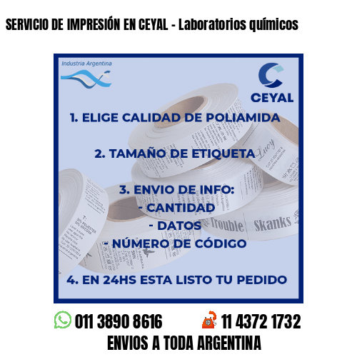 SERVICIO DE IMPRESIÓN EN CEYAL – Laboratorios químicos
