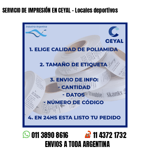 SERVICIO DE IMPRESIÓN EN CEYAL – Locales deportivos
