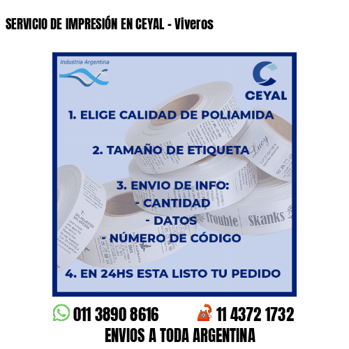SERVICIO DE IMPRESIÓN EN CEYAL – Viveros