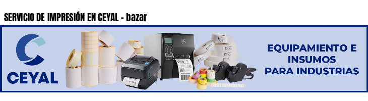 SERVICIO DE IMPRESIÓN EN CEYAL - bazar