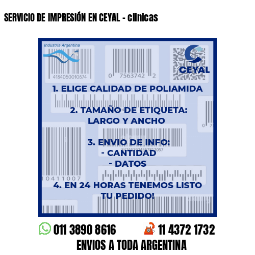 SERVICIO DE IMPRESIÓN EN CEYAL – clinicas