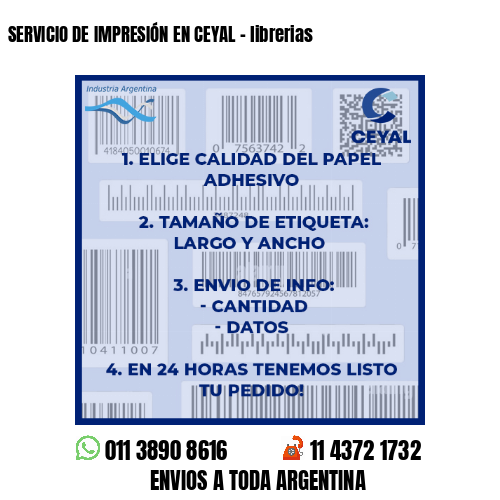 SERVICIO DE IMPRESIÓN EN CEYAL – librerias