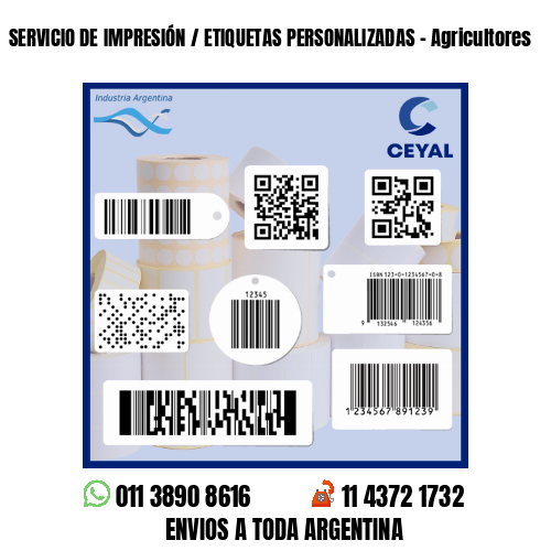 SERVICIO DE IMPRESIÓN / ETIQUETAS PERSONALIZADAS - Agricultores