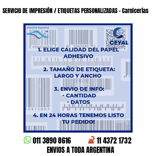 SERVICIO DE IMPRESIÓN / ETIQUETAS PERSONALIZADAS – Carnicerías