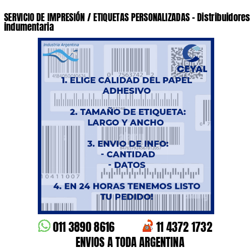 SERVICIO DE IMPRESIÓN / ETIQUETAS PERSONALIZADAS – Distribuidores de indumentaria