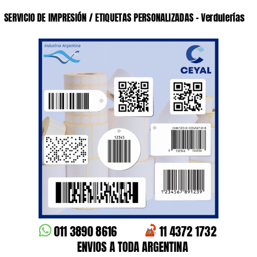 SERVICIO DE IMPRESIÓN / ETIQUETAS PERSONALIZADAS - Verdulerías